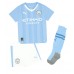 Manchester City Jeremy Doku #11 Barnkläder Hemma matchtröja till baby 2023-24 Kortärmad (+ Korta byxor) Billigt